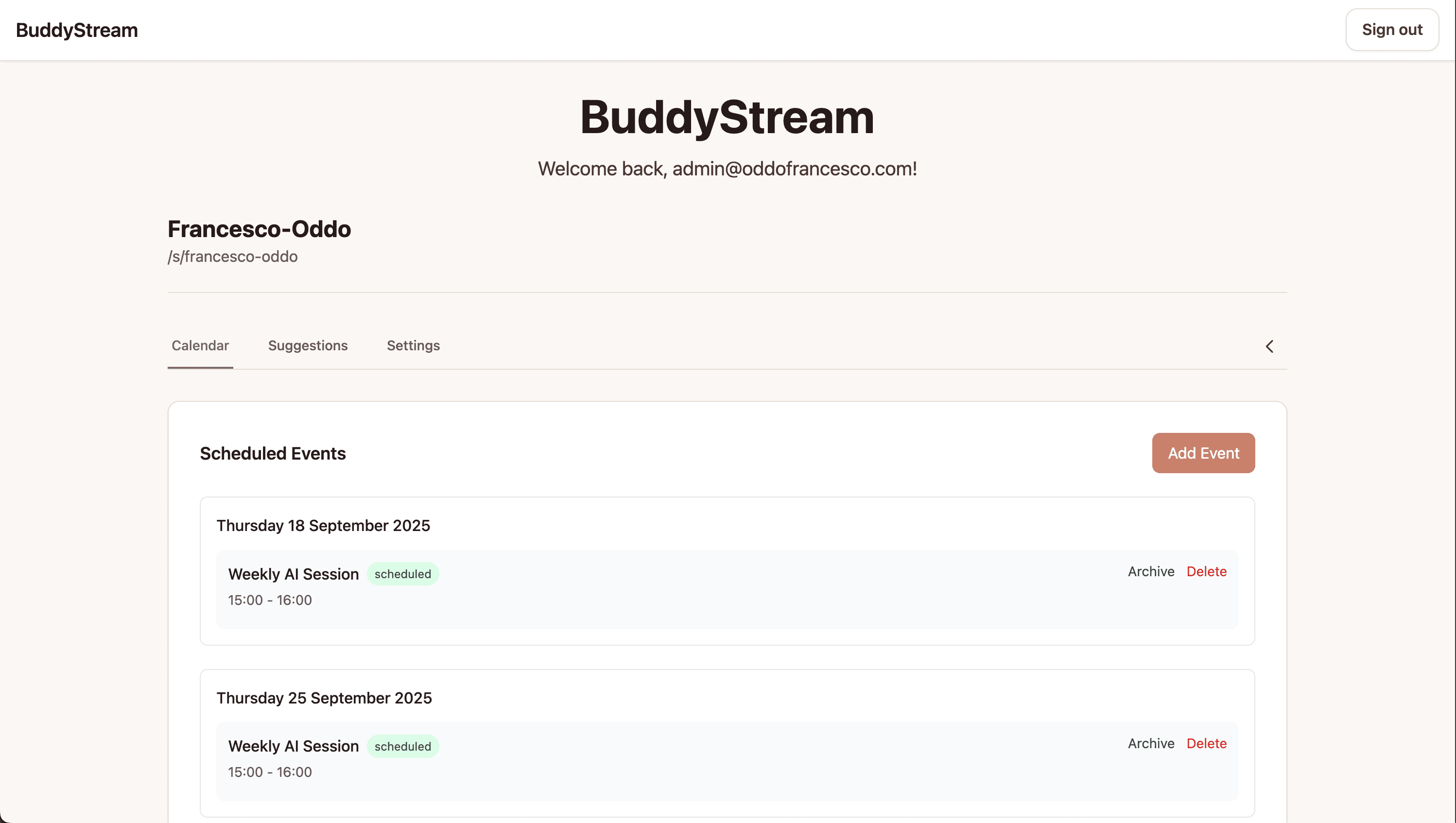 BuddyStream Project